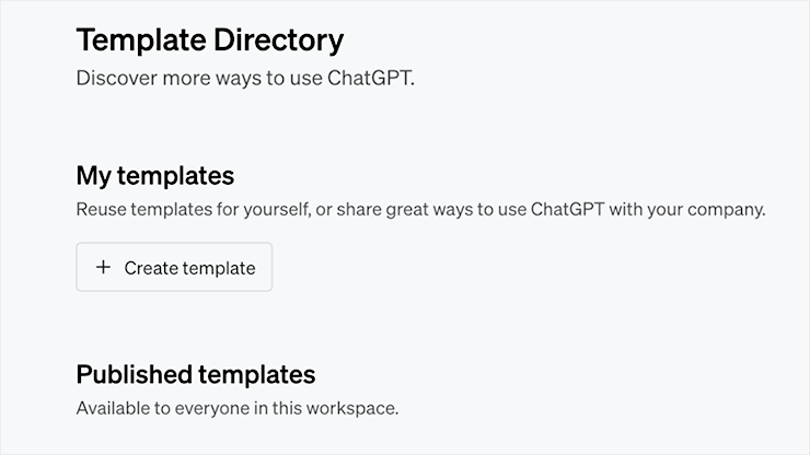 Shareable Chat Templates