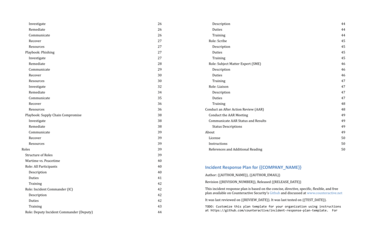 Incident Response Plan Template 2 2