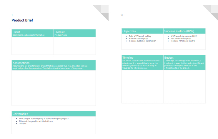 Product Brief Template 1