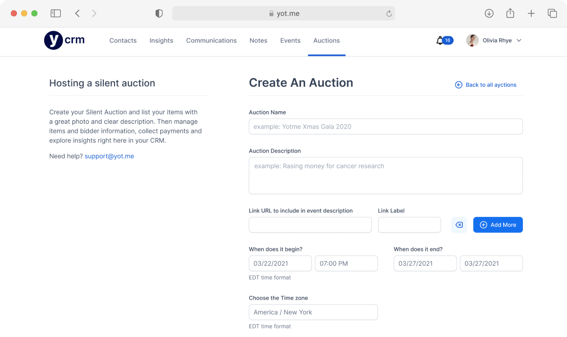 03 Silent Auction Event Management